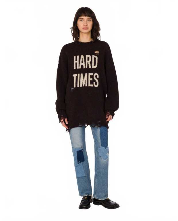 Pull En Laine Shetland - Moschino - Brown Pull En Laine Shetland - Moschino - Brown