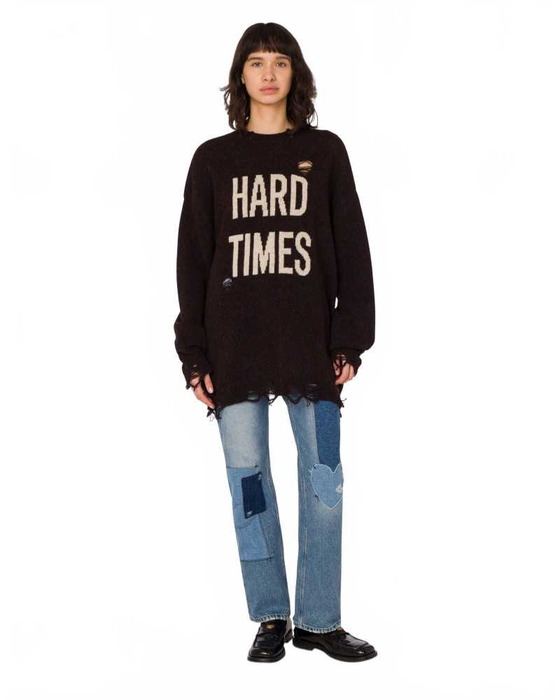 Shetland Wool Sweater - Moschino - Brown Shetland Wool Sweater - Moschino - Brown