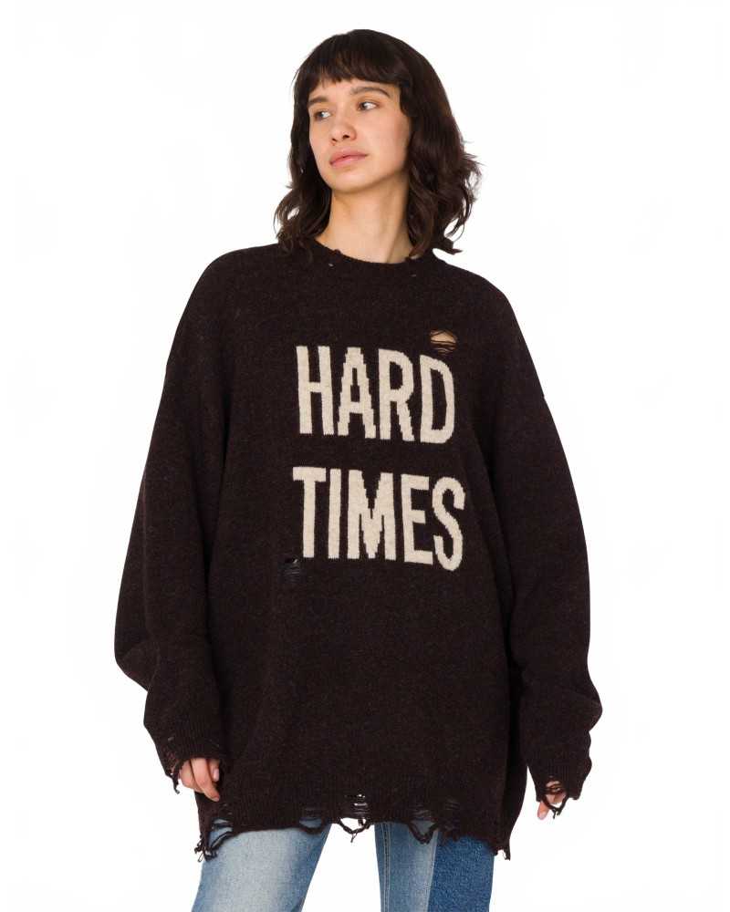 Shetland Wool Sweater - Moschino - Brown Shetland Wool Sweater - Moschino - Brown