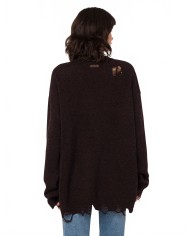 Pull En Laine Shetland - Moschino - Brown Pull En Laine Shetland - Moschino - Brown