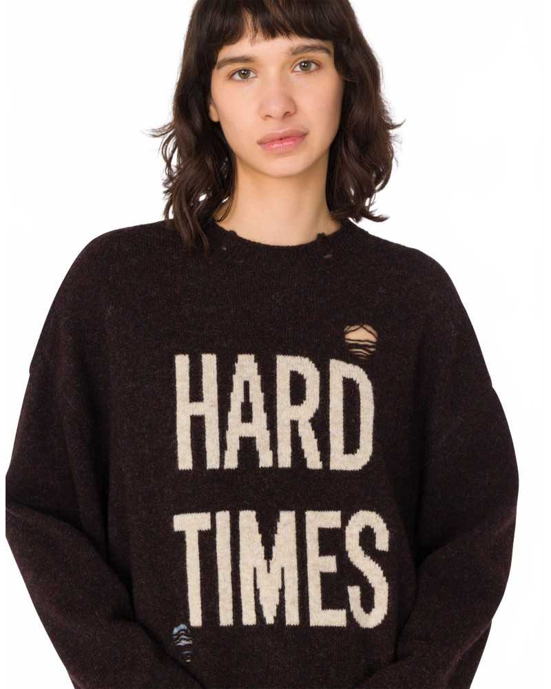Pull En Laine Shetland - Moschino - Brown Pull En Laine Shetland - Moschino - Brown