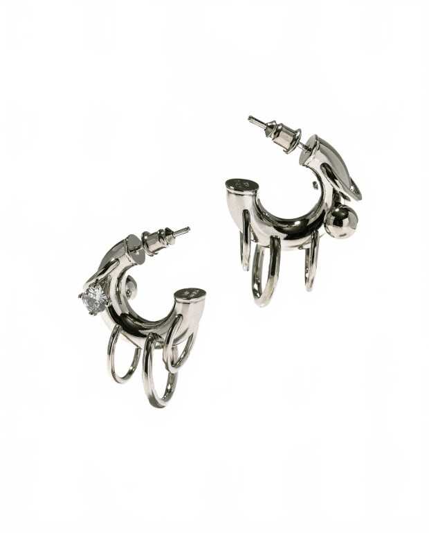 Pierced Hoops - Panconesi - Silver Pierced Hoops - Panconesi - Silver