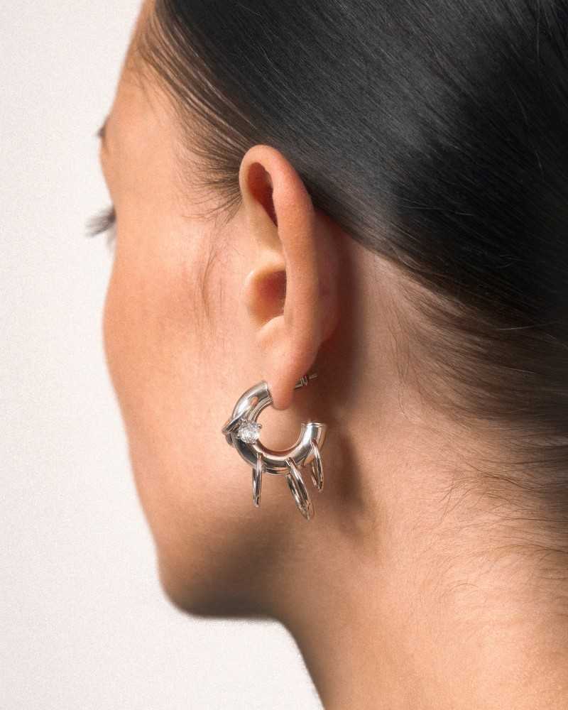 Pierced Hoops - Panconesi - Silver Pierced Hoops - Panconesi - Silver