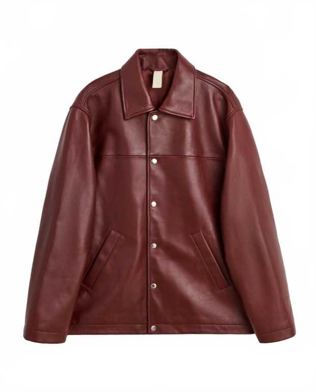 Coach Leather Jacket - Sunflower - Burgundy Coach Leather Jacket - Sunflower - Burgundy