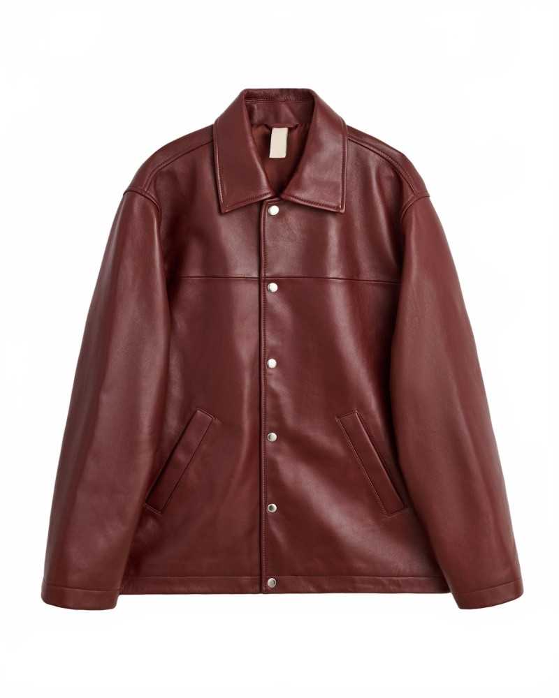 Coach Leather Jacket - Sunflower - Burgundy Coach Leather Jacket - Sunflower - Burgundy
