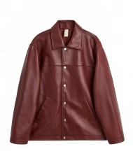 Coach Leather Jacket - Sunflower - Burgundy Coach Leather Jacket - Sunflower - Burgundy