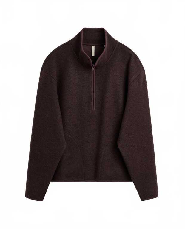 Wool Half Zip - Sunflower - Brown Wool Half Zip - Sunflower - Brown