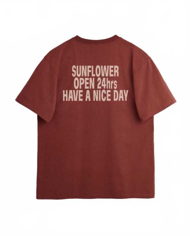 Easy Hours Tee - Sunflower - Fire Brick Easy Hours Tee - Sunflower - Fire Brick