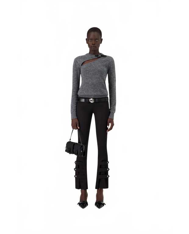 Buckle Cut-out Sweater - Coperni - Grey Buckle Cut-out Sweater - Coperni - Grey