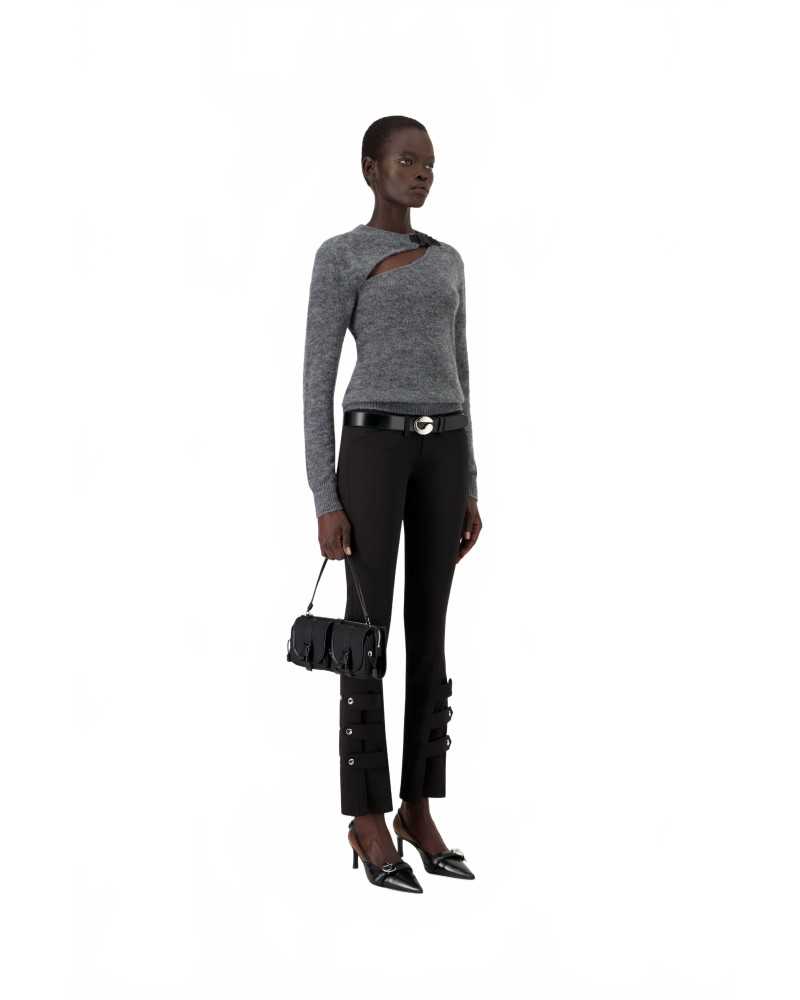 Buckle Cut-out Sweater - Coperni - Grey