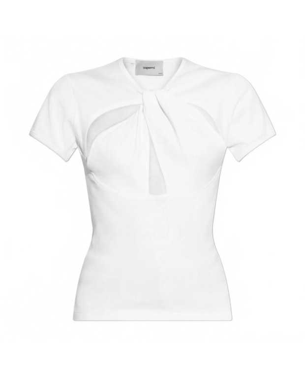 Cut-out Baby Tee - Coperni - White Cut-out Baby Tee - Coperni - White