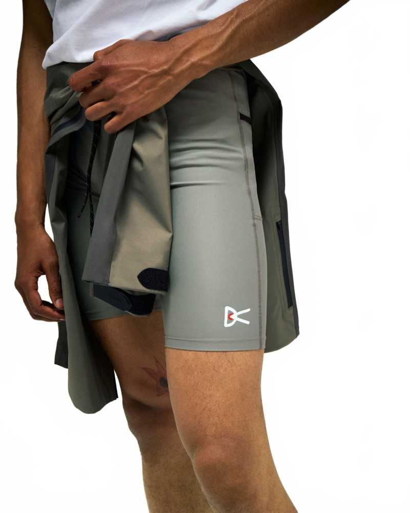 9in Recycled Half Tights Men - District Vision - Ash 9in Recycled Half Tights Men - District Vision - Ash