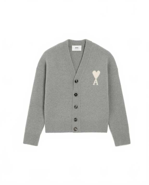 Cardigan Ami De Coeur - Ami - Gris / Ecru Cardigan Ami De Coeur - Ami - Gris / Ecru