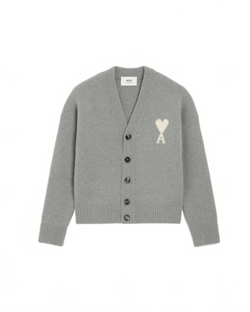 Cardigan Ami De Coeur - Ami - Grey / Ecru Cardigan Ami De Coeur - Ami - Grey / Ecru