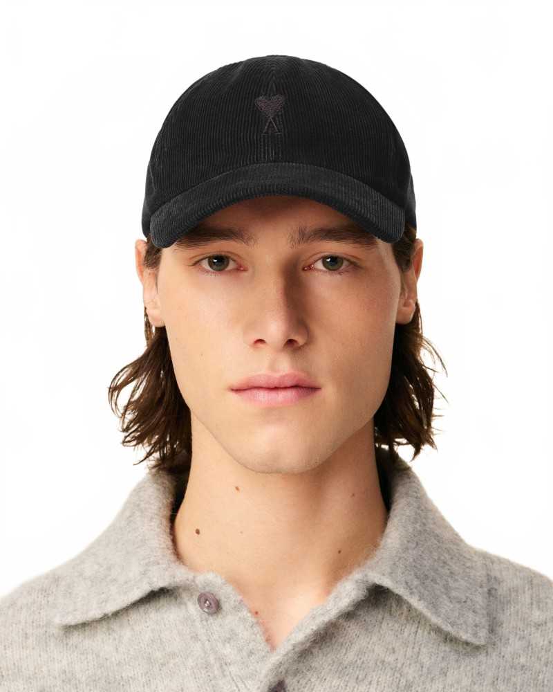 Ami Velours Cotele Cap - Ami - Anthracite