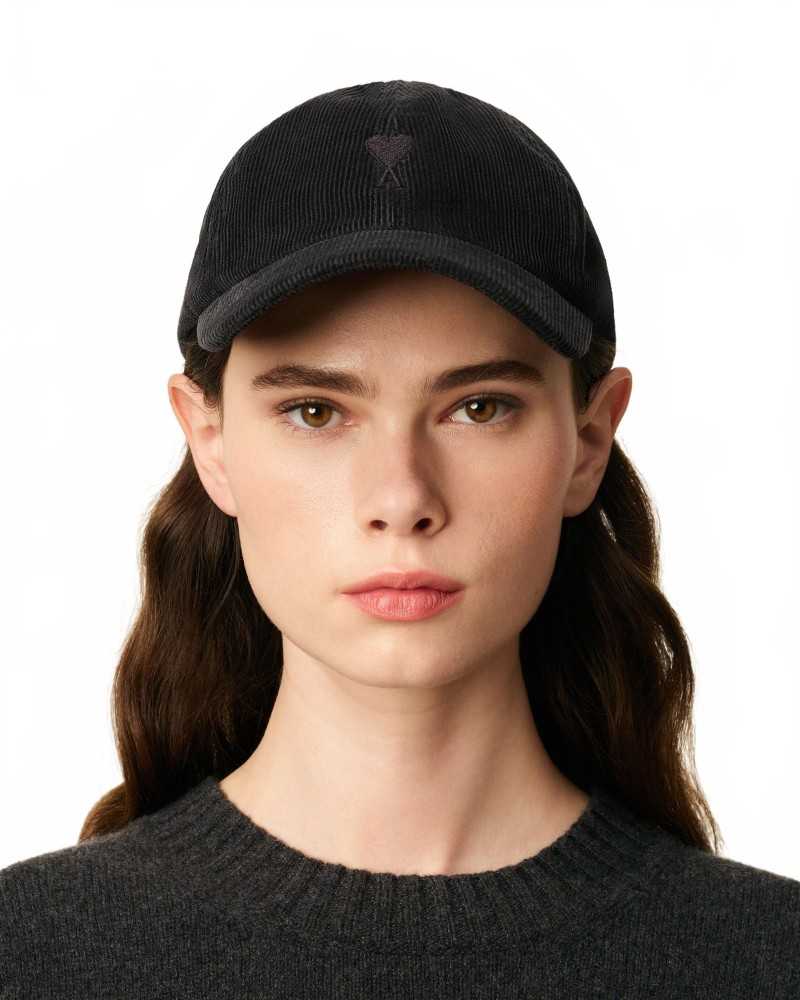 Ami Velours Cotele Cap - Ami - Anthracite