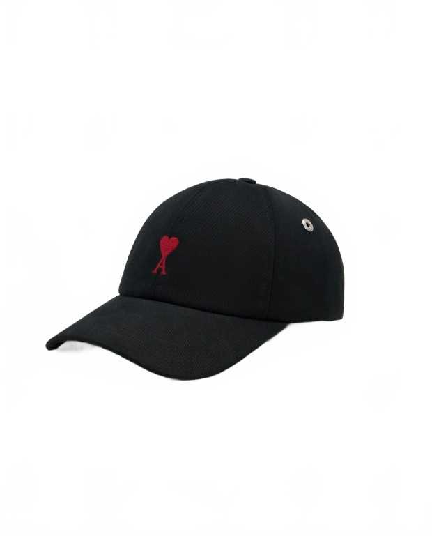 Casquette Broderie Ami De Coeur Rouge - Ami - Black Casquette Broderie Ami De Coeur Rouge - Ami - Black