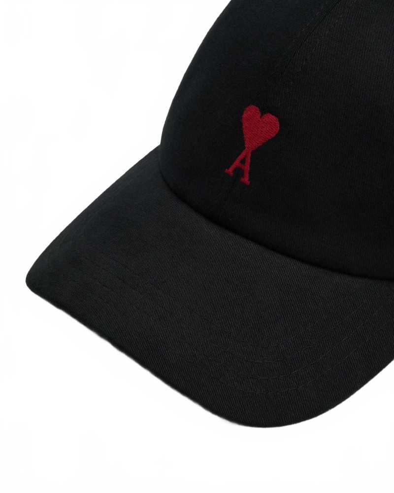 Casquette Broderie Ami De Coeur Rouge - Ami - Black