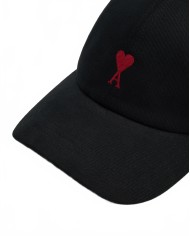 Casquette Broderie Ami De Coeur Rouge - Ami - Black