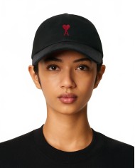 Casquette Broderie Ami De Coeur Rouge - Ami - Black