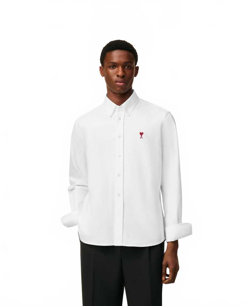 Ami De Coeur Buttoned Collar Shirt - Ami - Natural White Ami De Coeur Buttoned Collar Shirt - Ami - Natural White