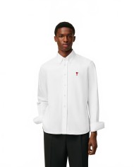 Ami De Coeur Buttoned Collar Shirt - Ami - Natural White Ami De Coeur Buttoned Collar Shirt - Ami - Natural White