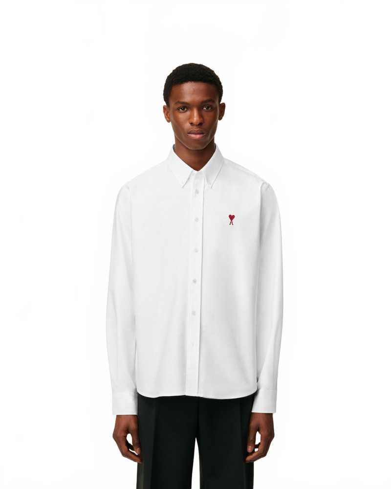 Ami De Coeur Buttoned Collar Shirt - Ami - Natural White Ami De Coeur Buttoned Collar Shirt - Ami - Natural White