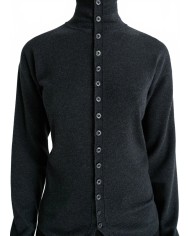 Buttoned Fitted Cardigan - Lemaire - Anthracite Melange Buttoned Fitted Cardigan - Lemaire - Anthracite Melange