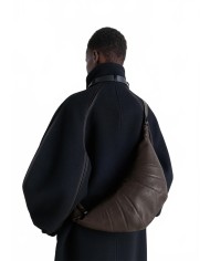 Rail Belt Medium Croissant Bag - Lemaire - Dark Chocolate Rail Belt Medium Croissant Bag - Lemaire - Dark Chocolate