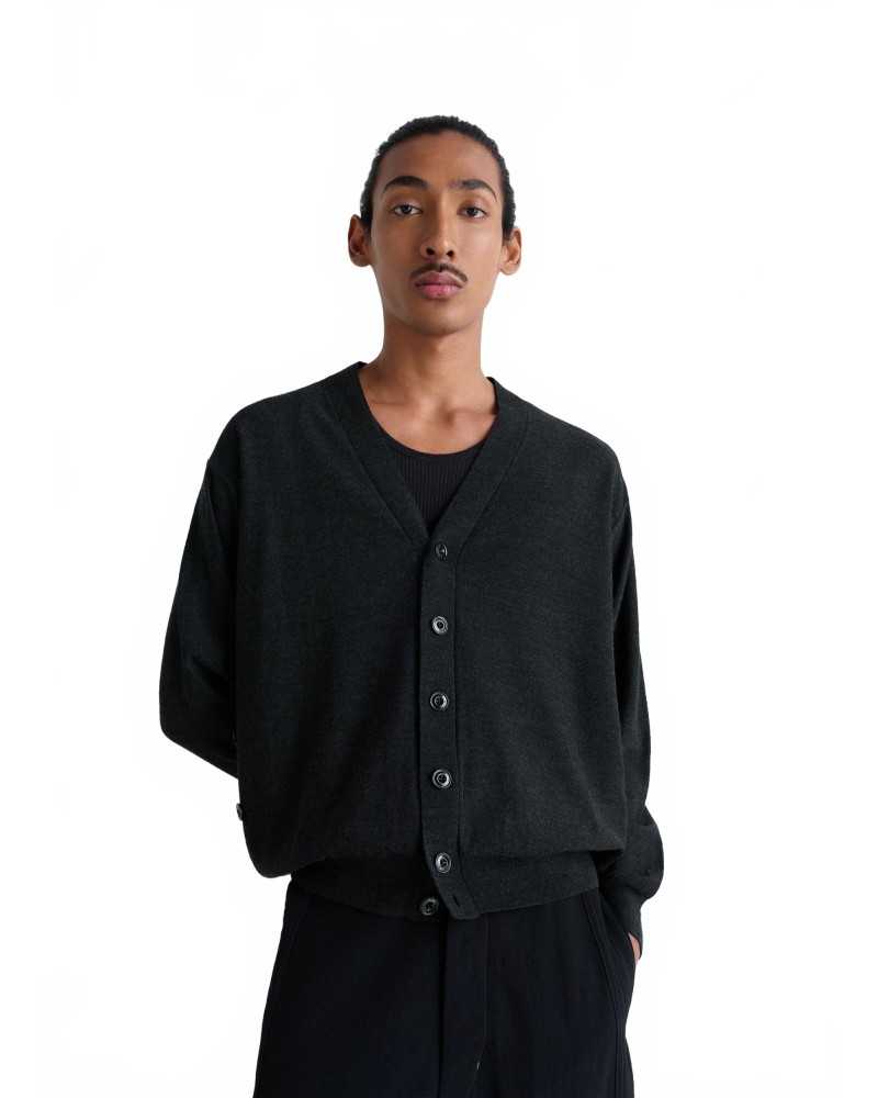 Relaxed Twisted Cardigan - Lemaire - Anthracite Relaxed Twisted Cardigan - Lemaire - Anthracite