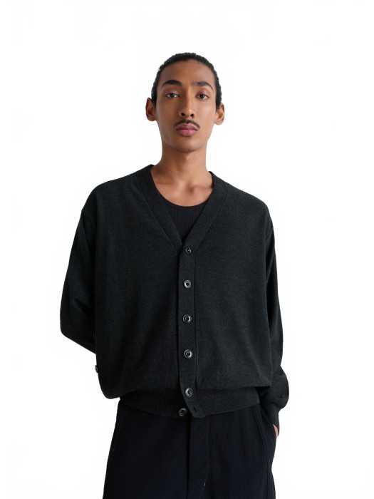 Relaxed Twisted Cardigan - Lemaire - Anthracite