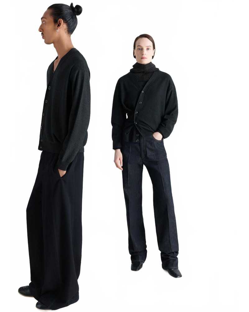 Relaxed Twisted Cardigan - Lemaire - Anthracite Relaxed Twisted Cardigan - Lemaire - Anthracite