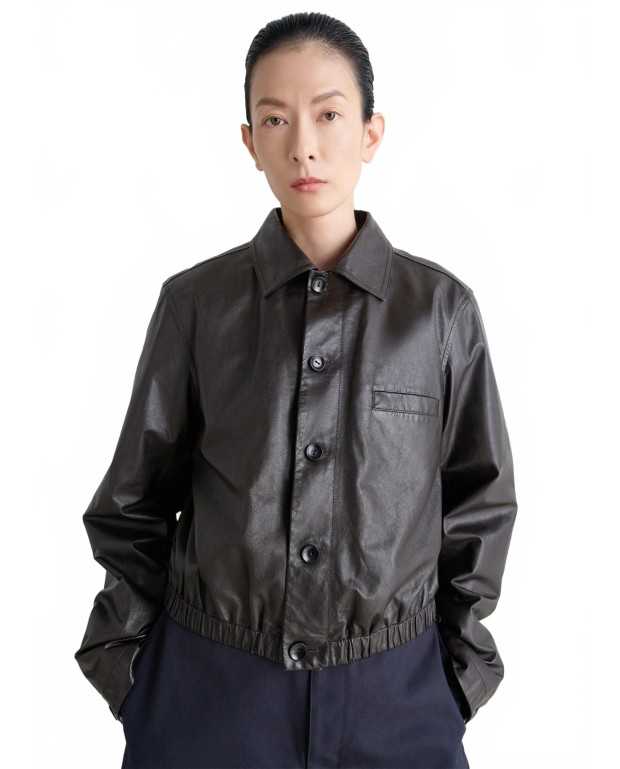 Soft Leather Jacket - Lemaire - Black Cherry Soft Leather Jacket - Lemaire - Black Cherry
