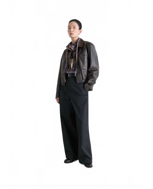 Soft Leather Jacket - Lemaire - Black Cherry Soft Leather Jacket - Lemaire - Black Cherry