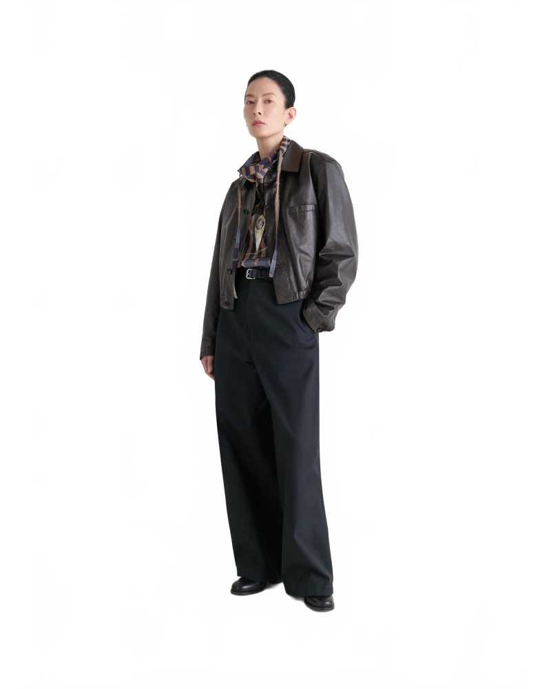 Soft Leather Jacket - Lemaire - Black Cherry Soft Leather Jacket - Lemaire - Black Cherry