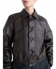 Soft Leather Blouson - Lemaire - Black Cherry Soft Leather Blouson - Lemaire - Black Cherry