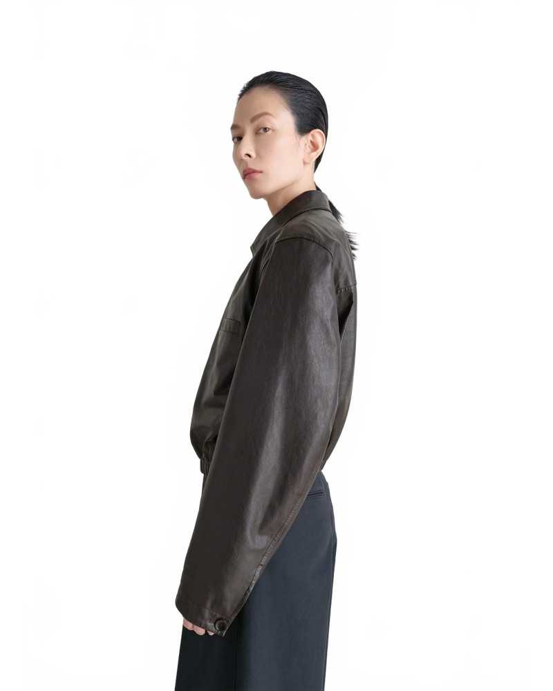 Soft Leather Jacket - Lemaire - Black Cherry Soft Leather Jacket - Lemaire - Black Cherry