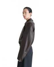 Soft Leather Blouson - Lemaire - Black Cherry Soft Leather Blouson - Lemaire - Black Cherry