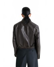 Soft Leather Jacket - Lemaire - Black Cherry Soft Leather Jacket - Lemaire - Black Cherry