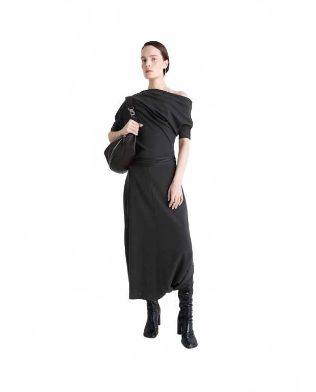 Twisted Hem Dress - Lemaire - Anthracite Twisted Hem Dress - Lemaire - Anthracite