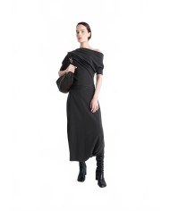 Twisted Hem Dress - Lemaire - Anthracite Twisted Hem Dress - Lemaire - Anthracite
