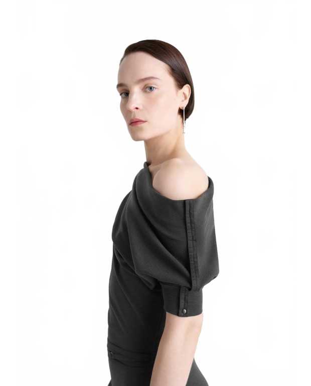 Twisted Hem Dress - Lemaire - Anthracite Twisted Hem Dress - Lemaire - Anthracite