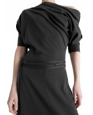 Twisted Hem Dress - Lemaire - Anthracite Twisted Hem Dress - Lemaire - Anthracite