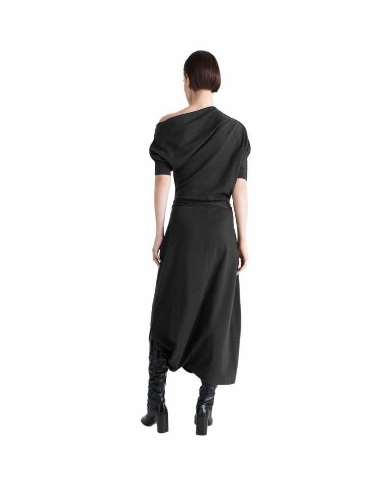 Twisted Hem Dress - Lemaire - Anthracite Twisted Hem Dress - Lemaire - Anthracite