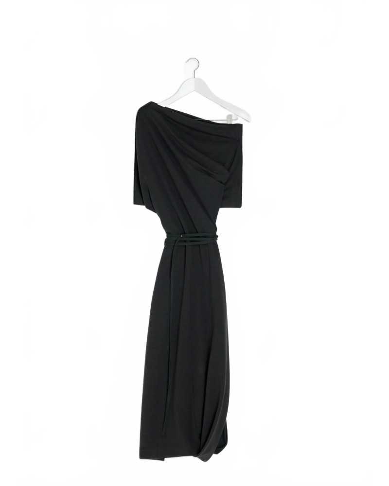 Twisted Hem Dress - Lemaire - Anthracite Twisted Hem Dress - Lemaire - Anthracite