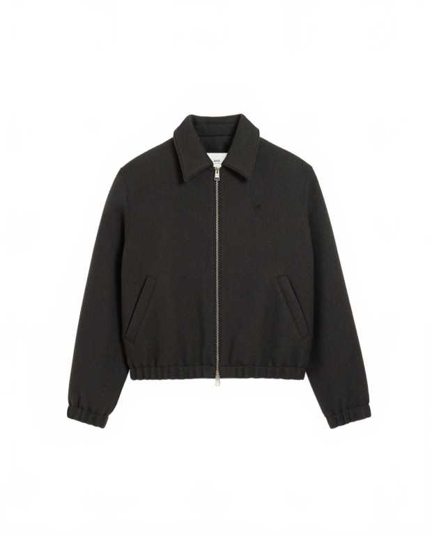 Ami De Coeur Zip Jacket - Ami - Anthracite Ami De Coeur Zip Jacket - Ami - Anthracite