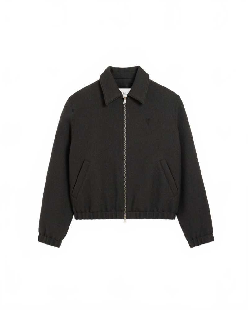 Ami De Coeur Zip Jacket - Ami - Anthracite Ami De Coeur Zip Jacket - Ami - Anthracite