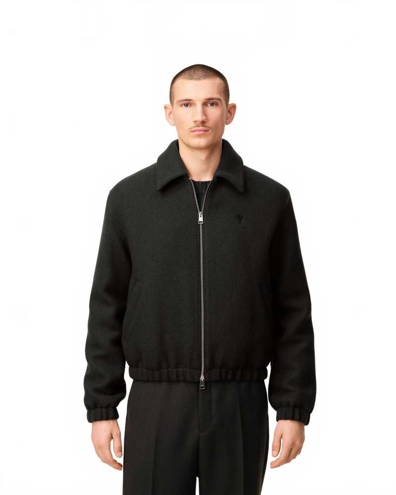 Ami De Coeur Zip Jacket - Ami - Anthracite Ami De Coeur Zip Jacket - Ami - Anthracite
