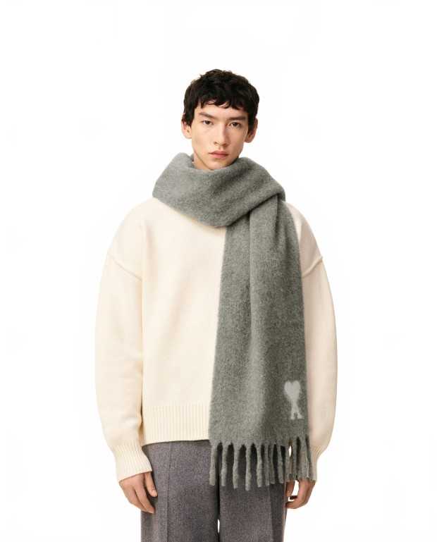 Ami De Coeur Grey Scarf - Ami - Grey Ami De Coeur Grey Scarf - Ami - Grey
