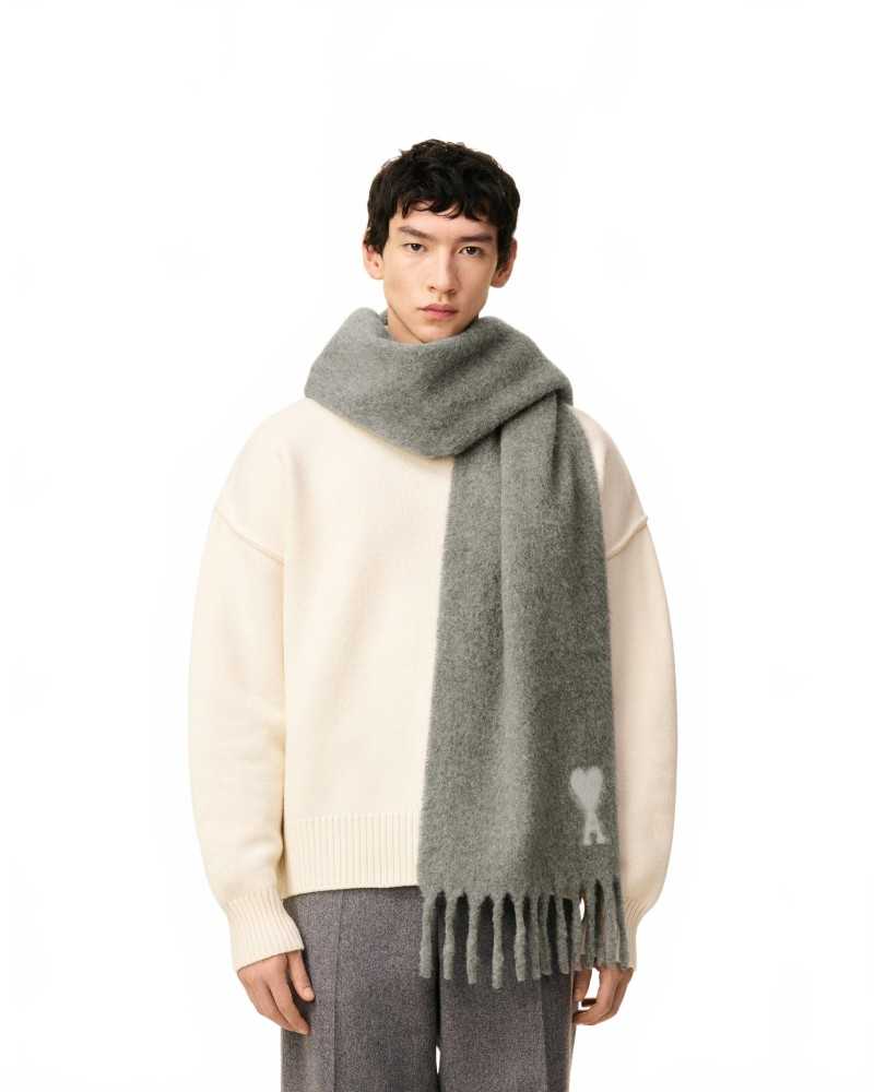 Ami De Coeur Grey Scarf - Ami - Grey